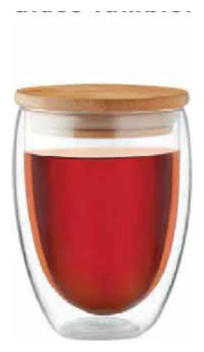 Double-wall glass tumbler