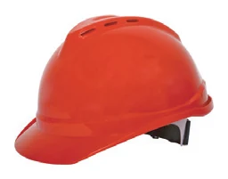 Red safety helmet