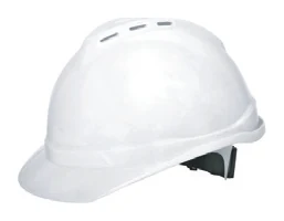 White safety helmet